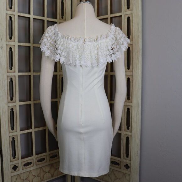 Revolve WYLDR Mailey White Lace Bodycon Sheath Dress Size S - Picture 7 of 15